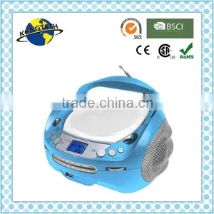Top Selling Fancy Blue AM FM Radio Portable CD Boombox thumbnail-1