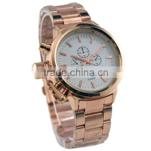 FT1426 Unisex White Dial Three Eye Quartz Date Special Button Chrono Watch thumbnail-4