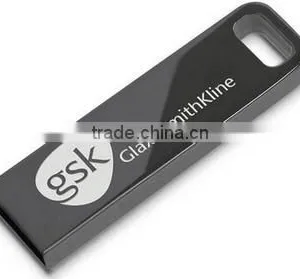 Black Metal Pendrive 1Gb With White Logo Imprint thumbnail-1