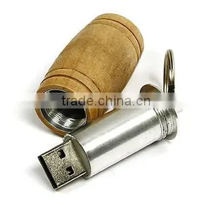 Personalied Wooden Barrel Usb Pendrive With Logo thumbnail-2