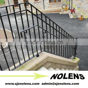 Simple Wrought Iron Railings For Interior Straight Stairs Wholesale thumbnail-1