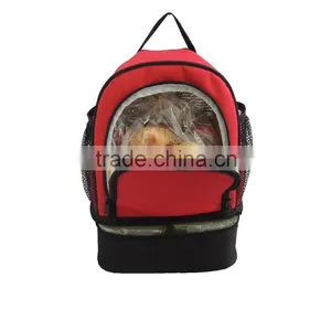 2015 Insulated Cooler Food Delivery Bag Two Compartments Cooler Bag thumbnail-1