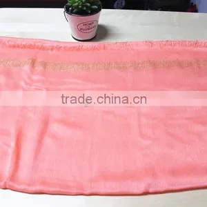 Fashionable Cotton Gold Thread Square Scarf Cotton Long Scarf Twill Scarf thumbnail-1