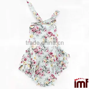 Little Flower Ruffled Baby Girl Romper thumbnail-1