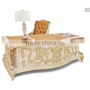 European Style Classic Style Secretary Desk Chair Study Room and King Cabinet and Study Room Wallpaper thumbnail-5