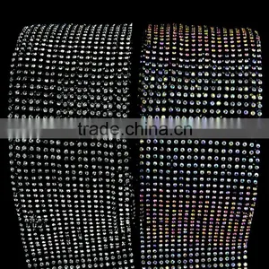 Cheap 24 Rows Crystal Strass Roll, Elasitc Stretch Trimming Rhinestone Roll thumbnail-1