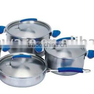 2014 New Cookware 10pcs Tri-ply Cookware/Kitchenware With Stainless Steel Lid thumbnail-1