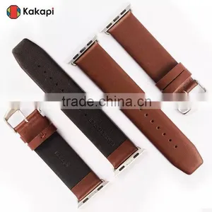 Kakapi One Buckle Smooth Leather Watch Band Wrist Strap With Watchband Converter For 42MM Apple Watch MT-3911 thumbnail-3