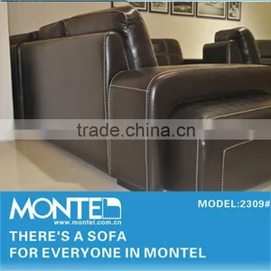 Leather Sofa With Foot Stool thumbnail-5