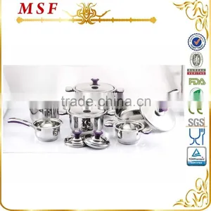 MSF Surgical 12pcs Stainless Steel Cookware With Color Silicon On Handle & Knob MSF-3829 thumbnail-1