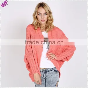 Bats Sleeve Knitted Cardigan Sweater Women Cardigan thumbnail-5