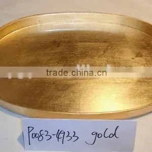 Gold Oval Plastic Tray thumbnail-1