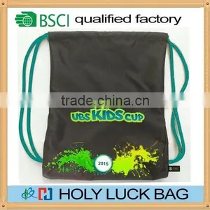 Oxford Drawstring Recycled Bag Backpack Wholesale Gym Rucksack thumbnail-3