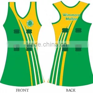 Stripe Design Netball A-line Dress Sublimation Made thumbnail-4