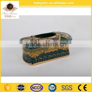 Home Decoration Ceramic Tissue Box Wholesale thumbnail-1