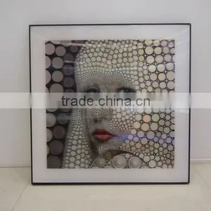 3D Painting Wall Frame Picture of Lady Gaga 3D Lenticular Framed Wall Photo for Home Decoration thumbnail-1