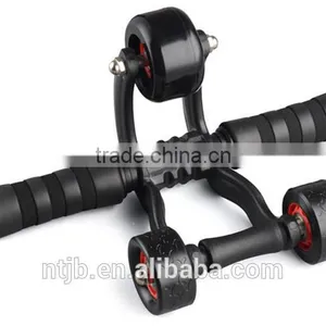 Home Gym Three Ab Wheel Roller With ab Mat Fitness Exerciser Abdomonal Abs Wheels thumbnail-1
