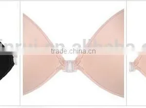 Black Piped Invisible Bra Girls Sexy Breathable Nipple Bra Wireless Sponge Bra thumbnail-3
