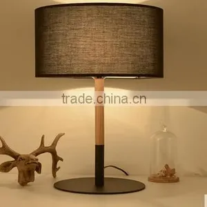 Black Wood Iron Table Lamp Energy Saving Light Source Table Lamp thumbnail-1