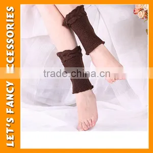 Black Leg Warmer Wholesale Available Sexy Leg Warmer Hollow Knit Lace Button Boot Sock Leg Warmers PGLW-0002 thumbnail-2