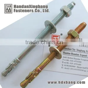 China Hebei Din M24 Wedge Anchor Through Bolt With Zinc Plated thumbnail-3