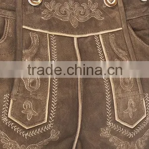 Bavarian Oktoberfest Trachten Lederhosen Bundhosen Costume Brown thumbnail-1