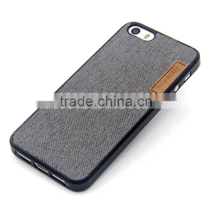 Fabric Back Cover Mobile Case For IPhone 5/5S/SE thumbnail-1