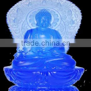 Factory Wholesale Crystal Transparent Buddha Statues thumbnail-1