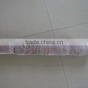 90*8cm Beautiful Promotional Customized Grey Stuffed Plush Door Stopper,door Shield With Embroidered "SWEET HOME" Logo thumbnail-1