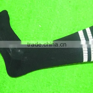 Wholesale Price Soccer Socks,Blank Black Striped Football Socks thumbnail-1