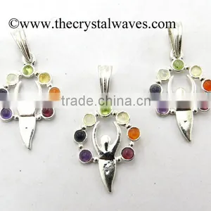 Goddess Chakra Metal Pendant thumbnail-1