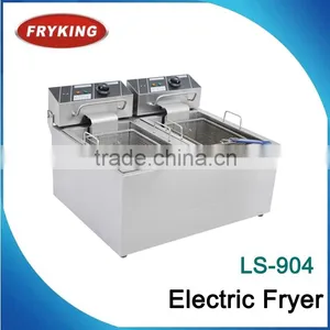 Timeproof 2-tanks Commercial Electric Potato Fryer thumbnail-1