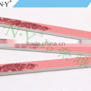 Nail Shape and Polishing Leaves Printing Pink Sandpaper Nail File Customized thumbnail-4