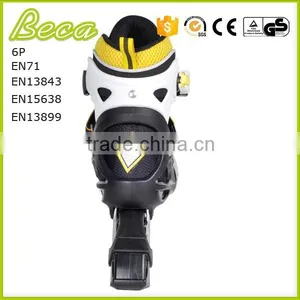 Wholesale Adjustable Yellow Black High Rebound 4 Wheels Kids Roller Skate thumbnail-3