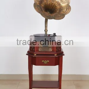 Old Type Antique Gramophone With FM/AM Radio USB Plug thumbnail-1
