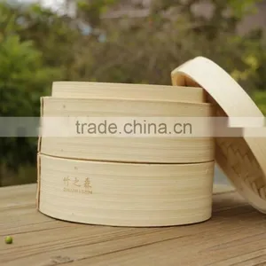 Various Printed 12 Inch Bamboo Steamer One Layer One Lid thumbnail-1
