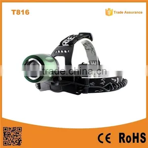 Long Life Aluminum 500LM C-REE XML T6 Rechargeable Zoom LED Headlamp thumbnail-1