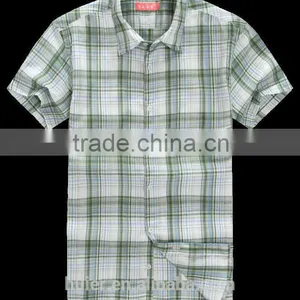 Open End Men Cotton Business Casual Plaids Shirt Check Shirt thumbnail-5