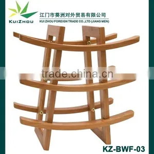 9-Bottle Natural Bamboo Wine Rack thumbnail-1