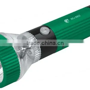 4+4 LED Plastic Rechargeable Flashlight thumbnail-1
