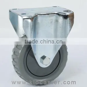 Fixed Flame PU Caster, Rigid Medium Duty Flame PVC Caster thumbnail-1