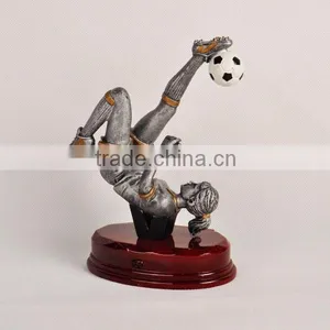 Resin Female Football Trophy Cup thumbnail-2