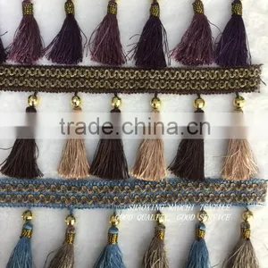 Wholesale Tassel Fringes With Two Different Colors for Home Textile Accessory thumbnail-2