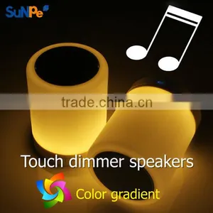2016 Newest Portable LED Lamp Bluetooth Speaker Touch Induction Change Colour Romatic Lamp Hands-free Call TF Card Speakerphone thumbnail-4