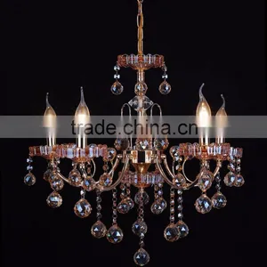 WD1822-3/5/8/8+4 Global Export Luxury Champagne Gold Iron K9 Crystal Chandelier thumbnail-2