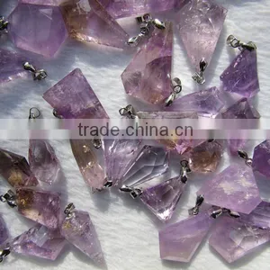 Wholesale Amethyst Crystal Pendant With Stainless Steel thumbnail-3