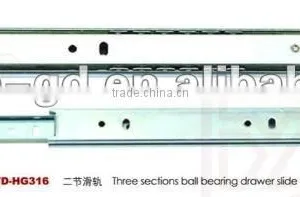 27mm Width Heavy Duty Two Way Travel Drawer Slide Ball Bearing Roller Drawer Slide thumbnail-1