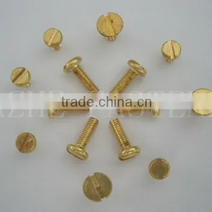 Slotted Countersunk Big Head Brass Screws thumbnail-1