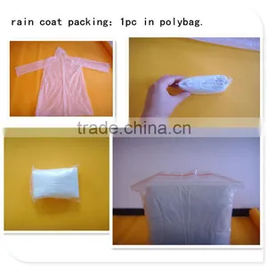 Disposable Plastic Raincoat, Plastic Rain Coat, Transparent Raincoat thumbnail-3