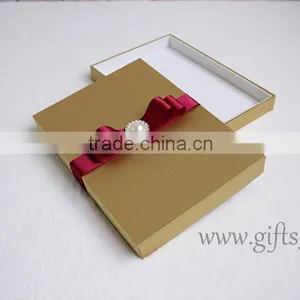 Unique White Custom Wedding Invitation Card Box thumbnail-5